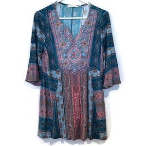 Soft Surroundings Embroidered Multicolor Boho Tunic